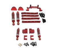 predolo Monture de Choc RC En Métal pour Véhicule Télécommandé Pièces de Rechange pour Amortisseurs avant et Arrière Amélioration Des Performances Adapté Aux, Rouge