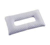 predolo Oreiller pour Piercing Oreiller de Sommeil Soutien pour Dormeur Latéral Coussin Confortable En Polyester avec Housse Amovible pour Un Repos avec Casqu, Gris