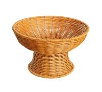 predolo Panier à fruits fait main, plateau à fruits tressé, plateau à goûter, panier petit-déjeuner pour maquillage de salle de bain, Couleur Thé