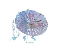 predolo Parapluie Chinois en Papier huilé de 81 cm, Parapluie de Danse Classique pour Spectacle sur scène, Rose et Bleu