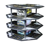 predolo Parking Scene Modèle Organiseur de Voitures Miniatures Garage Octogonal Accessoire Diorama Effet Lumineux Adapté Aux Passionnés D'Automobiles Décorati, Style A