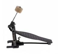predolo Pédale de Grosse Caisse de rie Simple de Basse Chaîne en Feutre Ressort Réglable Châssis en Acier Frappe Fluide pour Kit Standard, Noir