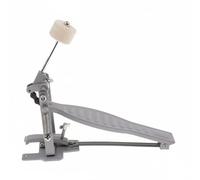 predolo Pédale de Grosse Caisse de rie Simple de Basse Chaîne en Feutre Ressort Réglable Châssis en Acier Frappe Fluide pour Kit Standard, Gris