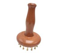 predolo Peigne de massage en laiton, outil de massage en bois, compact, manuel, pour tissus profonds, spa chinois, Gua Sha, brosse méridienne pour le corps,