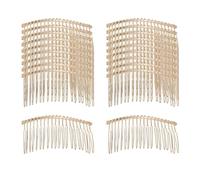 predolo Peignes pour voile de mariage, 20 pièces, peigne à cheveux de mariée, pince à cheveux en fil métallique pour Halloween, or