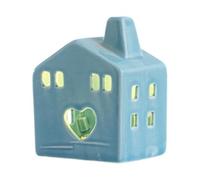 predolo Petite Figurine de Village de Noël En Céramique avec éclairage LED, Style C