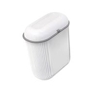 predolo Petite Poubelle de Cuisine Suspendue avec Couvercle. Poubelle Moderne et Facile à Ouvrir. Bac à Compost pour Plan de Travail Ou Bureau, blanc