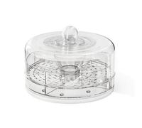 predolo Plateau Service avec Compartiments et Couvercle Hygiénique Boîte Rangement Rotative à Compartiments Compact Boîte à Collation Rotative pour Buffet