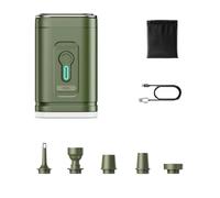 predolo Pompe à Air Portable Mini Compresseur Électrique Gonfleur Aspirateur USB Rechargeable avec Puissance Stable et Écran Numérique Adaptée au Camping Sac, Array, Vert