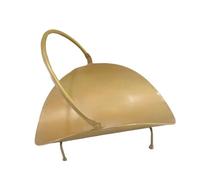 predolo Porte-bûches pour cheminée, étagère à bois, décoration classique, panier à bûches pratique, or