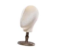 predolo Porte-perruque tête de Mannequin décor à la maison, présentoir de Base en bois présentoir de chapeau pour casquette, avec Base Marron