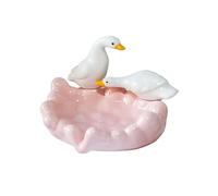 predolo Porte-Savon en Forme de Canard, étui économiseur de Savon, Plateau à Savon de Dessin animé pour Salle de Bain, Douche, décor de Baignoire, Rose