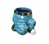 predolo Pot de Fleurs en Forme Modèle Original Pot de Fleurs Forme Jean Résistant Aux Intempéries Décoration D'extérieur pour Cour, Terrasse, Denim B