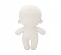 predolo Poupée en Peluche Visage Absent Moelleuse Jouet Beige Pâle Cassé, Corps Nu - Corps Debout De 40cm