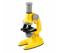 predolo pour Enfants Scientifique Optique Éducatif de Découverte Grossissement 1200x pour Observer des Détails Microscopiques Kit d'Exploration avec Lames et, Jaune