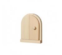 predolo Protection D'interrupteur Décorative Finition Lisse Plaque Murale Décorative Porte Miniature Décoration Murale Porte Arquée pour Chambre, Bois Foncé