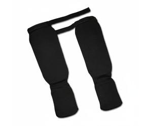 predolo Protection Tibia-Pied de Karaté Élastique Protège-Tibias et Pieds Élastiques Facile à Enfiler Protège-Tibias Chaussette de Sportif pour Entraînement, Black, L