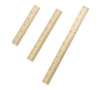 predolo Règle en bois 3x, ensemble de règles à bord droit, règles de mesure et de dessin, outil de mesure pour fournitures scolaires