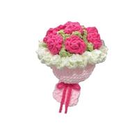 predolo roses au crochet, tissé et tricoté à la main, solide et fini à la main, cadeau idéal pour un anniversaire, un mariage, une remise, Rose