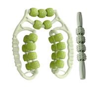 predolo Rouleaux de Massage pour Jambes, Pince Circulaire pour Jambes, 21 Roues, Exercices Pratiques, Rouleaux Musculaires, Bâtons pour Jambes, Cuisses, Avant, Vert