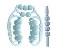 predolo Rouleaux de Massage pour Jambes, Pince Circulaire pour Jambes, 21 Roues, Exercices Pratiques, Rouleaux Musculaires, Bâtons pour Jambes, Cuisses, Avant, Bleu