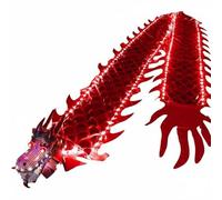 predolo Ruban de Danse du Dragon Lumineux Dragon de Danse LED pour Extérieur, Spectacle, Rouge, 10M