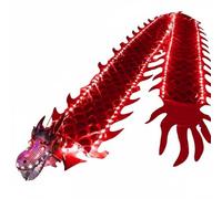 predolo Ruban de Danse du Dragon Lumineux Dragon de Danse LED pour Extérieur, Spectacle, Rouge, 6M