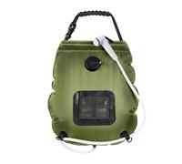 predolo Sac à Eau Chauffant Solaire Matériau 5 Couches Sac de Douche Solaire 20L Poignée Robuste Douche de Camping 20L pour Plage, Jardin , Vert Armée