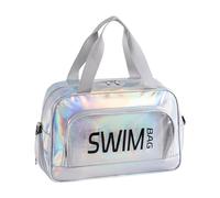 predolo Sac de Plage Léger avec Compartiments Séparés, Fourre-Tout de Piscine Fonctionnel pour Les Activités Aquatiques, Argent
