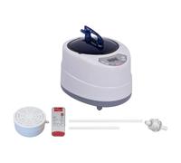 predolo Sauna Steamer Machine Générateur de Vapeur Pot Portable 2L Acier Inoxydable Timer Télécommande Adapté à La Relaxation à Domicile Séances Wellness, Blanc