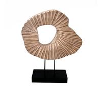 predolo Sculpture Abstraite Style Design Sobre Asymétrique Sculpture Moderne Table Décoration Épuré Objet Décoratif pour Bibliothèque, Maison d’hôtes, Beige, Forme Irrégulière Basse