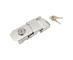 predolo Serrure de Coffre de avec 2 clés, Installation Rapide, Serrure de Top Case en Acier Inoxydable, 12.7 Cm X 5 Cm