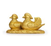 predolo Statuette Canards Doré Sculpture Canards Métallique Sculpture Canard pour Collectionneurs, Salon, Étagère, Bureau