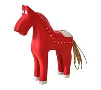 predolo Statuette de cheval en bois, figurine, sculpture animale, œuvre d'art, objet de décoration pour étagère ou bureau, objet de collection pour Noël, Rouge