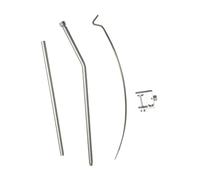 predolo Support de Lampe de Camping Pliable avec Perche, idéal pour la pêche, Le Jardin, Les barbecues et Les, Section Argent 2