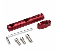 predolo Support Multifonction pour Two-Wheeler Robuste et Rallonge Rétroviseur pour Installation Facile Barre D'extension Guidon , Rouge
