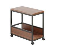 predolo Support pour boîtier PC, Support pour unité Centrale sous Bureau avec roulettes, Cadre en métal, PC Mobile et Multifonctionnel en Bois pour Le Sol, Black Frame L