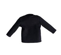 predolo T-Shirt à Manches Longues pour Figurine Miniature de 15 cm, Haut et décontracté, Costume pour poupée, échelle 1/12, Noir