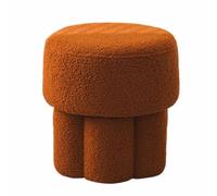 predolo Tabouret Champignon Doux Pouf en Laine Mouton Confortable Meuble pour Chambre d'enfant, Blanc
