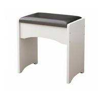 predolo Tabouret de Coiffeuse Assise Confortable Chaise de Maquillage Structure Stable Tabouret Bas sans Dossier pour Chambre, Entrée, Gris, 35CM