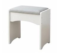 predolo Tabouret de Coiffeuse Assise Confortable Chaise de Maquillage Structure Stable Tabouret Bas sans Dossier pour Chambre, Entrée, Noir, 43CM