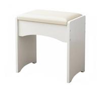 predolo Tabouret de Coiffeuse Assise Confortable Chaise de Maquillage Structure Stable Tabouret Bas sans Dossier pour Chambre, Entrée, Noir, 35CM