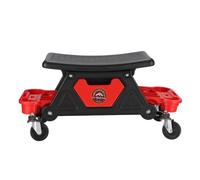 predolo Tabouret Mécanicien avec Plateau D'outil Tabouret avec Plateaux à Outils Rembourré pour Professionnels du Tailing, Noir, Rouge, Siège De Réparation Automobile De Deuxième Génération