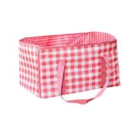 predolo Tapis de Pique-Nique, Couverture de Plage, Design 2 en 1, Pliable, 90 Cm X 110 Cm, Couverture de Parc, Tapis de Sable pour Les Fêtes Au Parc, La Rando, Rouge et Blanc