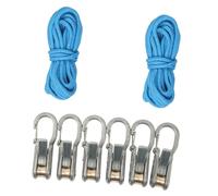 predolo Tendeur à Rouleau pour Corde, Robuste, Outil de Serrage de Corde, ajusteur de paracorde pour haubans, 2 Cordes, 6 Crochets