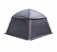 predolo Tente Camping familiale 5-8 Personnes, Double Couche imperméable 320×320×210cm, moustiquaire intégrée, Noir Enduit d'argent (Couche i, Noir