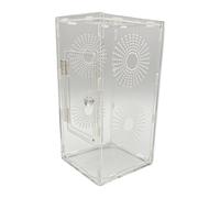 predolo Terrarium Acrylique pour Petits Reptiles, 15 x 15 x 30 cm, à Monter soi-même, Accessoires Robustes pour l'observation des araignées et des