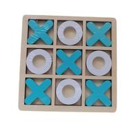 predolo Tic TAC Toe classique XO Table jouet Xoxo jeu d'échecs pour adultes cadeaux de fête décor de Table basse, Bleu blanc