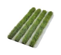 predolo Touffes d'herbe miniatures, bande de gazon artificiel réaliste, décoration pour train miniature, bonsaï, de base miniature, Vert Printanier