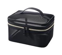 predolo Trousse de Maquillage en Maille Filet, Trousse de Toilette de, Pochette de Transport Portable en Maille pour collègues, Camping, dortoir, 21x16x12cm